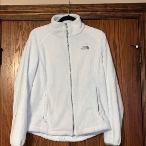 White fleece North Face jacket